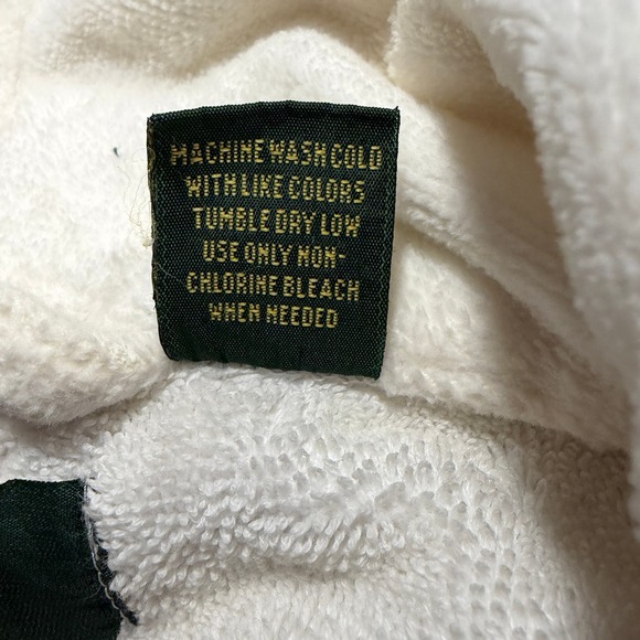 Club Room White 100% Cotton Terry Cloth Spa Robe One Size Heavyweight - Picture 5 of 8